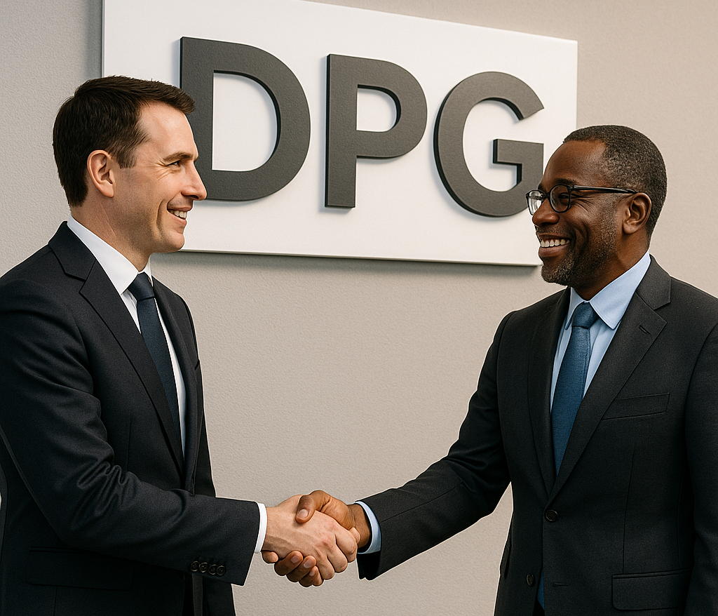 DPG team handshake